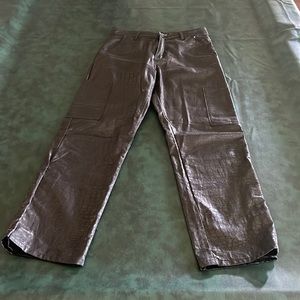 Black snake skin pants